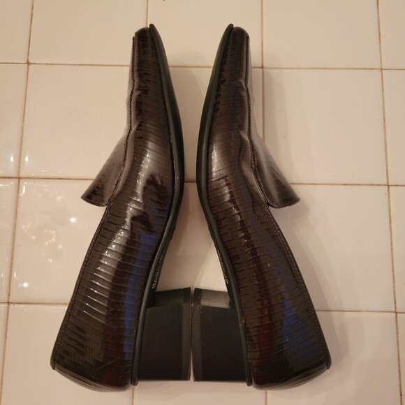 Ara Classic Echt Leder‎ Brown Leather Heeled Loafers  7.5G Germany US10 - Picture 7 of 8